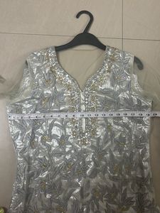 Silver Embroidery Kurta