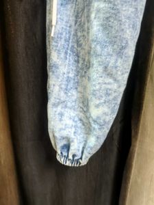 Acid Wash Denim Joggers