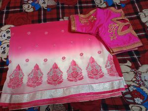 Bollywood Wedding Heavy Work Embroidery Saree