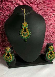 Green & Gold Jewelry Set