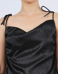 Chic Black Satin Cami Top