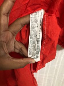 Zara Orange Short Sleeve Top