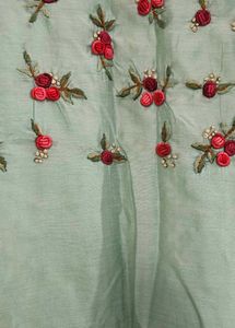 Hand Embroidery Floral Straight Kurta