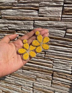 Yellow Flower Earrings
