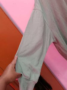 H&amp;M Olive Green Oversized Sweatshirt