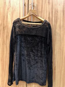 Black Velvet and Lace Top