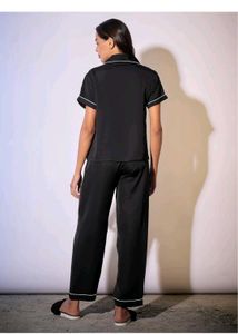 Satin Black Pajama Set it not cheap material