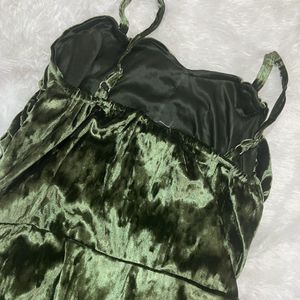 Velvet Green Dress💚