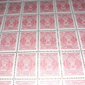 Sheet of 48 Indian Revenue Stamps (100 paisa)