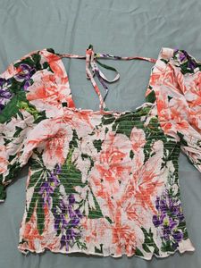Floral Print Crop Top