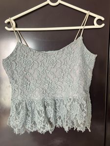 Lace Cami Peplum Top