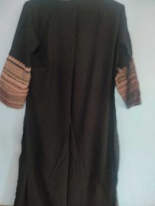 Elegant Black Kurta with a free scarf