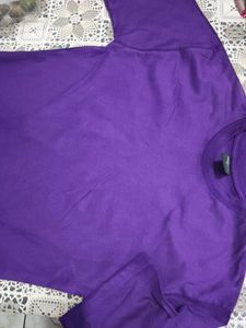 Purple Colour Ki Plain T-shirt