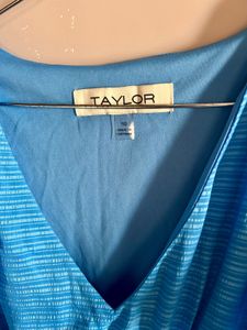 Blue Striped Midi Dress