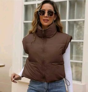Stylish brown Puffer Vest