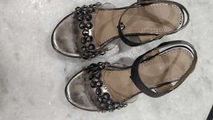 Black, Camel,Silver Slippers