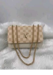 &#34;Affordable Luxury&#34; Brown Checkered Crossbody Bag