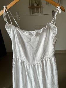 Swiss Dot Corset Ruffled Sleeveless Midi Dress