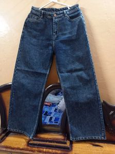 Preloved Black Wide-Leg Denim Jeans