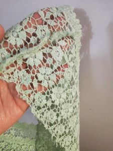 Mint Floral Lace Trim