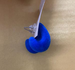 Velvet Blue Drop Stud Earrings