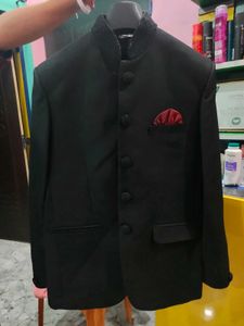 Men's Black Bandhgala Suit Jacket