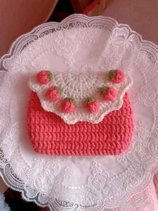 Crochet Strawberry Mini Purse🎀