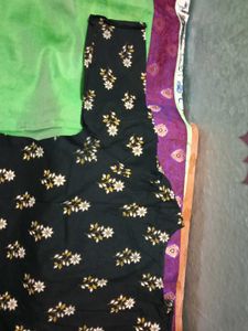 Floral &amp; Geometric Print Kurti - UsedOnly 4-5 Time