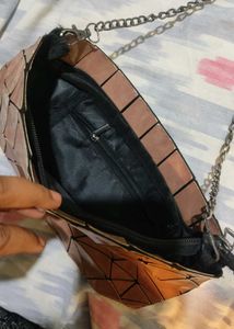 Geometric Pink Crossbody Sling Bag