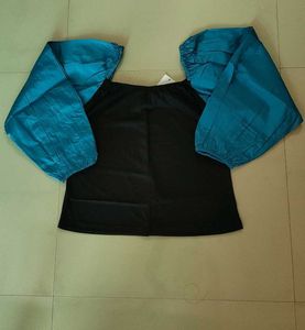 Balloon Sleeves Party Top
