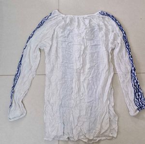 Embroidered Peasant Top
