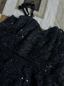 Black Sequin Cami Top