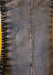 Denim Long Skirt