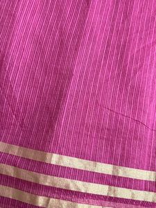Pink Super Net Zari Saree