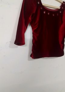 Velvet Crop Top