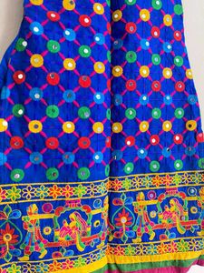 Blue Embroidered Kurti