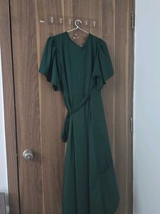 Classy Green Wrap Dress