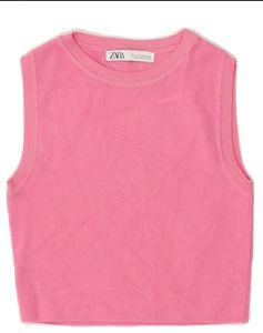 Zara Pink Knit Crop Top