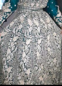 Heavy Zardozi Work Bridal Lahenga With Long Coat