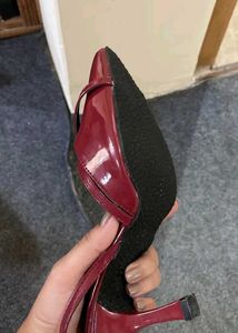 Burgundy Strappy Heels
