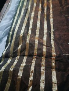 Elegant Brown Embroidered Saree. Never Used