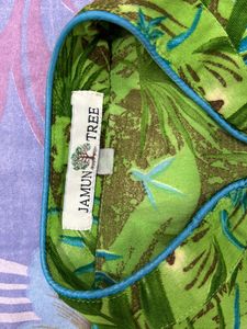Jamun Tree Green Printed Muslin Kurti