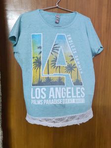 Sea Green Colour Tshirt