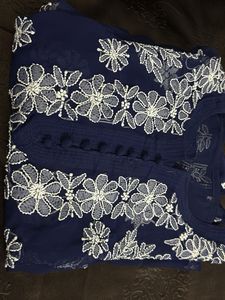 Elegant Blue Embroidered Kurta