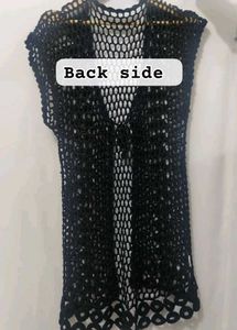 Crochet Knit Shrug with front knot