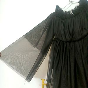 Black Off Shoulder Dress For Girls