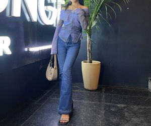 Trendy Blue Tie-Dye Top
