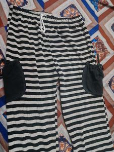 Striped Flare Leg Pants