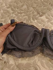 Dark Grey Lace Lingerie Set