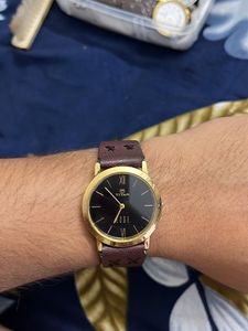 Titan Edge Vintage Black Dial Watch